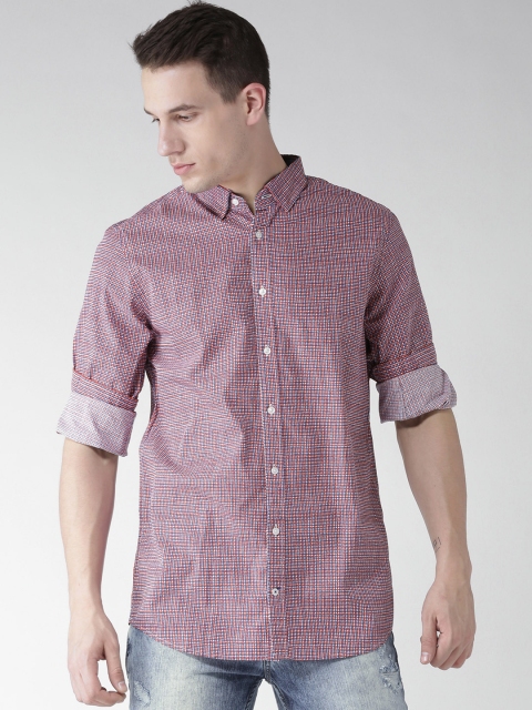 

Tommy Hilfiger Red & Blue Checked Slim Casual Shirt