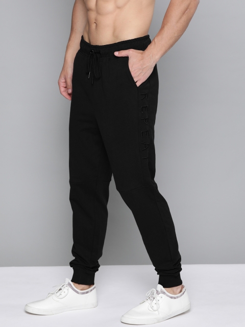 

Harvard Men Black Solid Pure Cotton Joggers