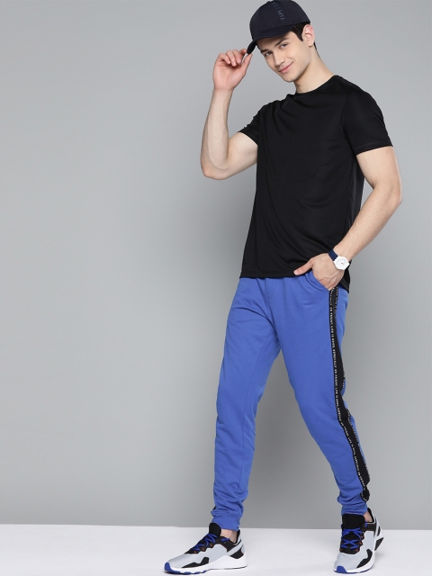 

Harvard Men Blue Straight Fit Pure Cotton Solid Joggers