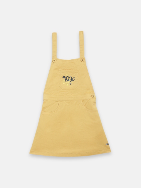 

ELLE Girls Mustard Yellow Solid Dress