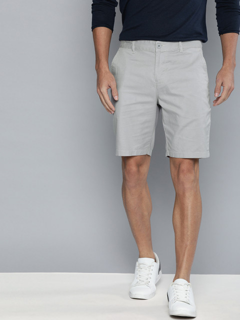 

Mast & Harbour Men Grey Solid Regular Fit Shorts