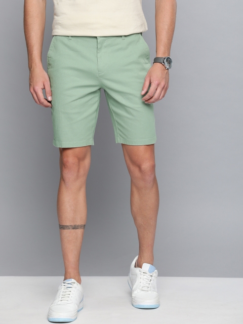 

Mast & Harbour Men Sea Green Solid Regular Fit Regular Shorts