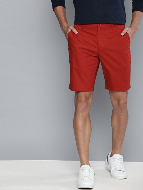 

Mast & Harbour Men Red Solid Regular Fit Chino Shorts