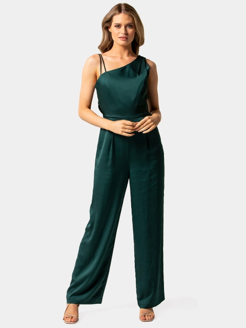 

Forever New Women Green Solid Basic Jumpsuit