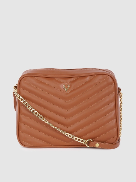 

Allen Solly Tan Brown Quilted Sling Bag