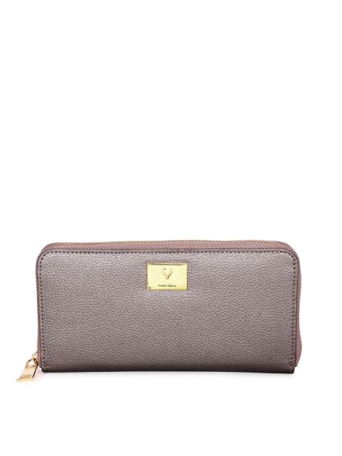 

Allen Solly Women Copper-Toned Textured Zip Around Wallet