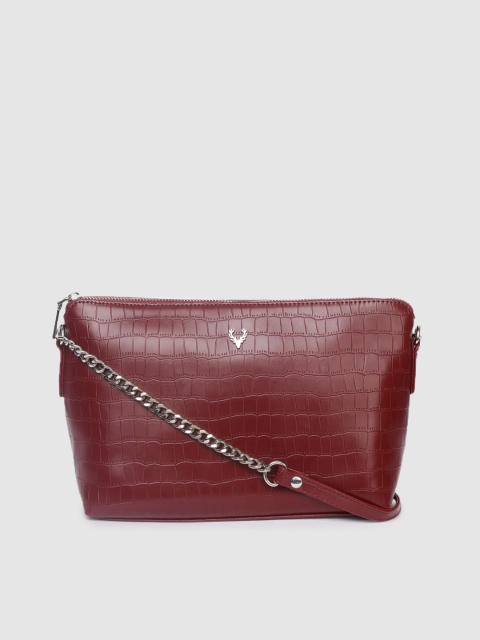 

Allen Solly Burgundy Textured Sling Bag