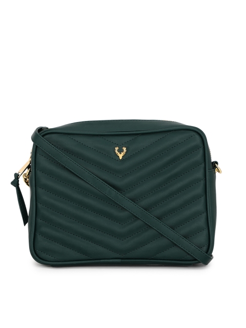 

Allen Solly Green Textured Sling Bag