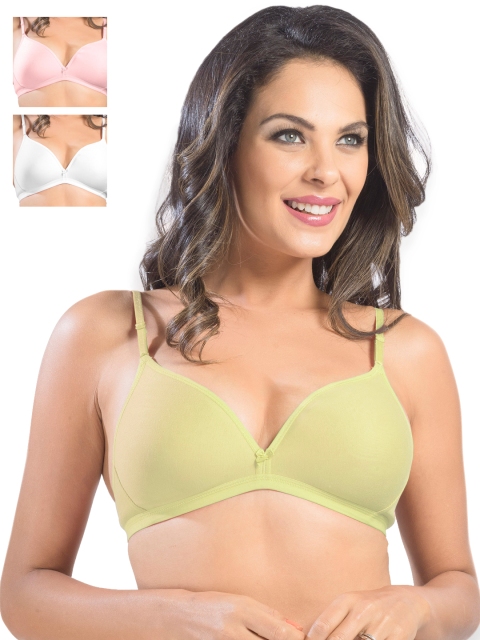 

Sonari Pack of 3 Medium-Coverage Plunge Bras, Yellow