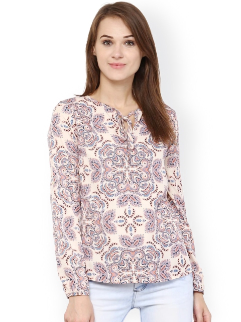 

Harpa Beige Printed Top