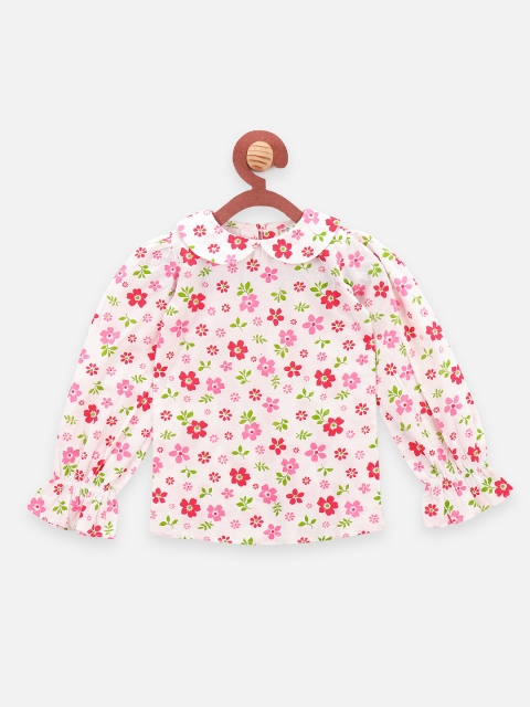 

LilPicks Girls White Printed Top
