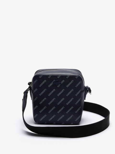 

Lacoste Women Navy Blue Printed Leather Messenger Bag