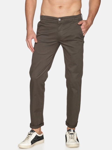 

Chennis Men Brown Slim Fit Solid Chinos