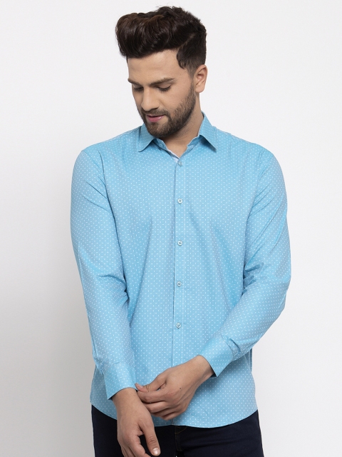 

JAINISH Men Blue Regular Fit Printed Casual Shirt