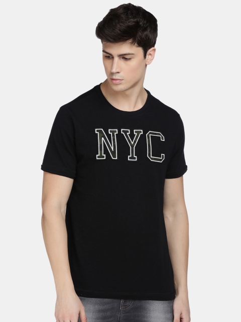 

Aeropostale Men Black Printed Round Neck T-shirt
