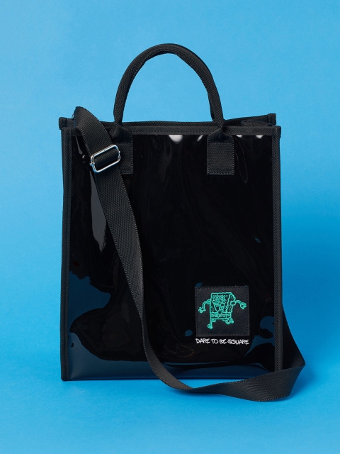 

H&M Women Black Patent Shopper