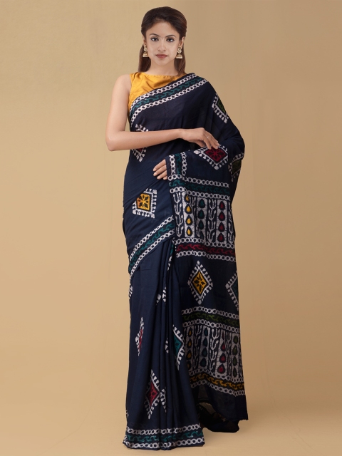 

Unnati Silks Blue Printed Saree