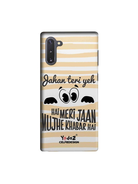 

CelfieDesign White & Black Jahan Teri Ye Nazar Hai Meri Yedaz Printed Samsung Galaxy Note 10 Sustainable Back Cover