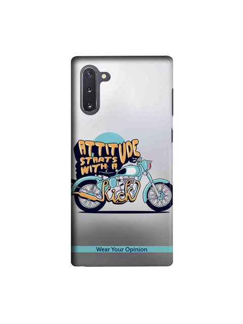 

CelfieDesign Blue & Beige Attitude With Kick Wear Your Opinion Printed Samsung Galaxy Note 10 Sustainable Back Cover