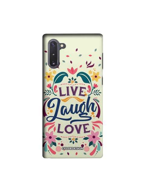 

CelfieDesign Off-White & Blue Live Laugh Love Samsung Galaxy Note10 Sustainable Back Cover Base