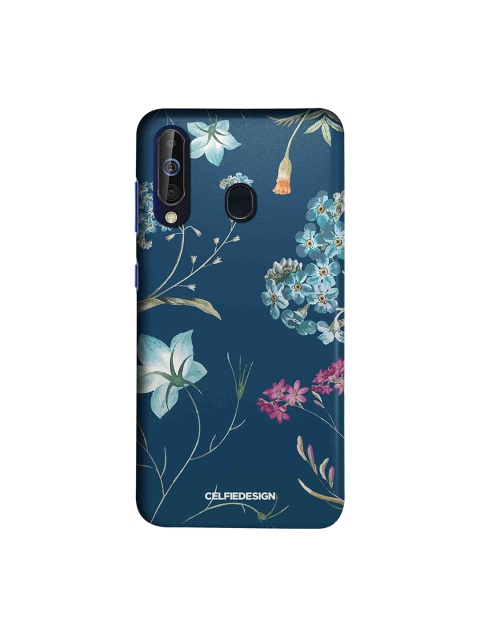 

CelfieDesign Teal Blue Floral Print Samsung Galaxy M40 Sustainable Mobile Back Cover