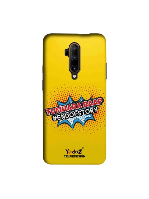 

CelfieDesign Yellow & Red Tumhara Baap End of Story OnePlus 7T Pro Back Cover