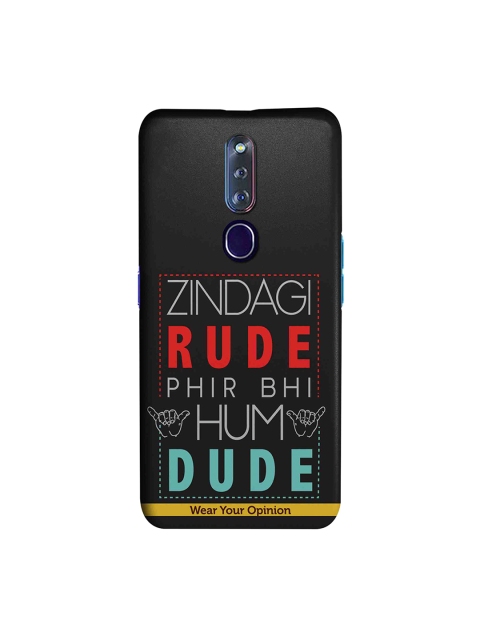

CelfieDesign Black & Blue Zindagi Rude Oppo F11 Pro Back Cover