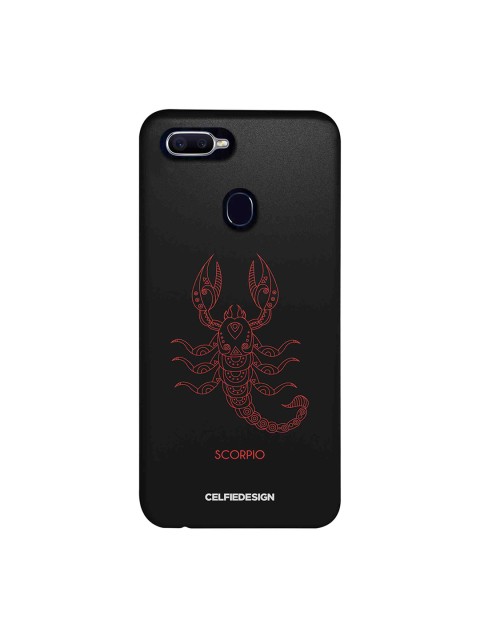 

CelfieDesign Black & Red Scorpio Zodiac Printed Oppo F9 Pro Back Cover