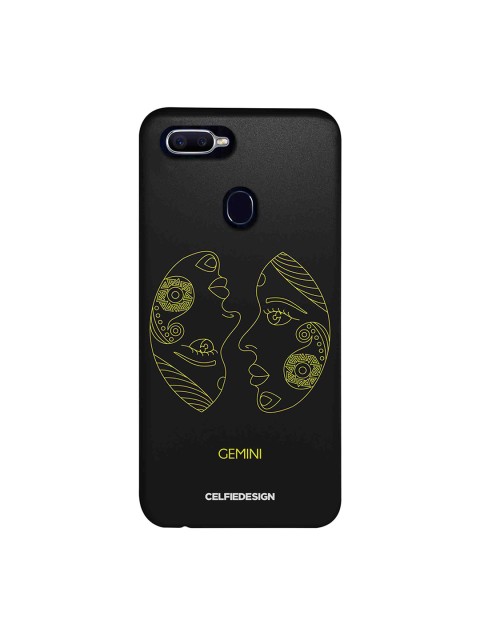 

CelfieDesign Black & Green Gemini Zodiac Printed Oppo F9 Pro Back Cover