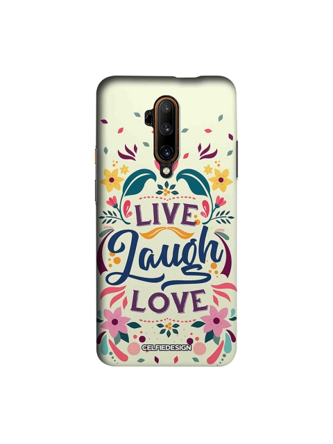 

CelfieDesign White & Blue Quirky Live Laugh Love OnePlus 7T Pro Back Cover