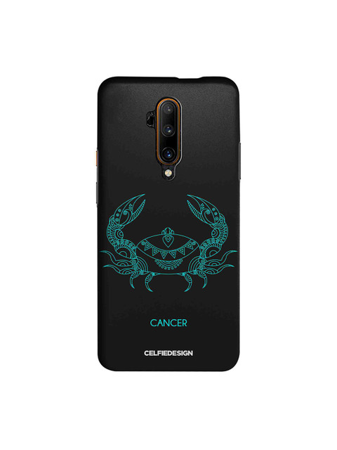 

CelfieDesign Black & Blue Cancer Zodiac Printed OnePlus 7T Pro Back Cover
