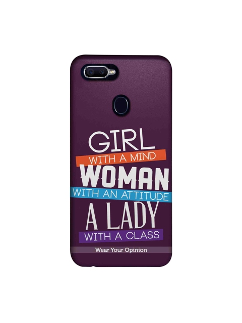 

CelfieDesign Purple & White Girl Woman Lady Printed Oppo F9 Pro Back Cover