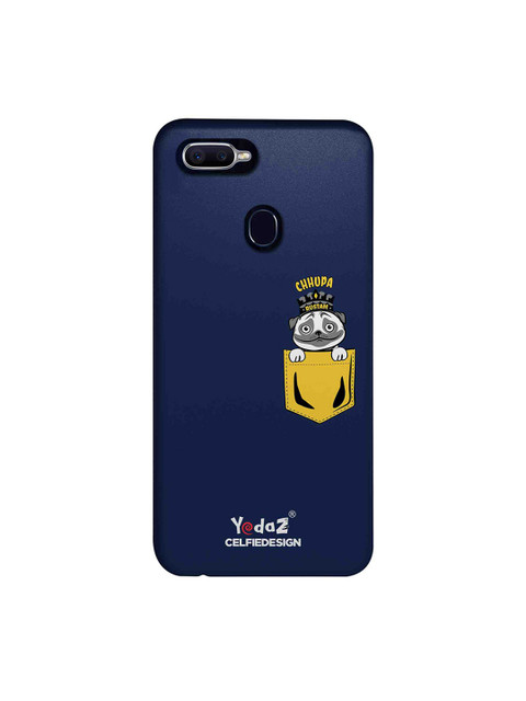 

CelfieDesign Navy Blue & Yellow Quirky Chhupa Rustom Oppo F9 Pro Back Cover