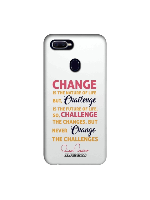

CelfieDesign White & Yellow Challenge AB Quotes Oppo F9 Pro Back Cover