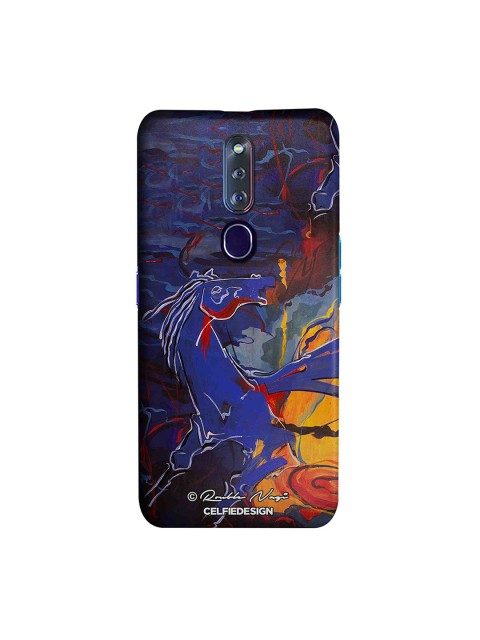 

CelfieDesign Blue & Yellow Printed Oppo F11 Pro Sustainable Back Cover, Multi