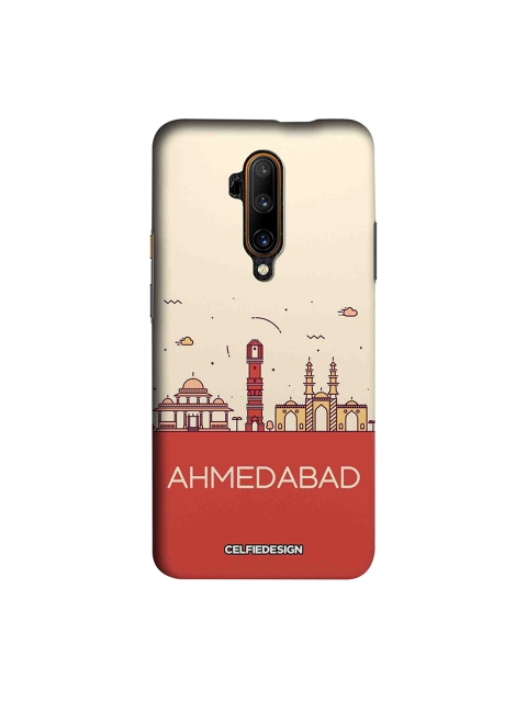 

CelfieDesign Orange & Cream-Coloured Ahmedabad Skyline Signature Printed OnePlus 7T Pro Sustainable Back Cover