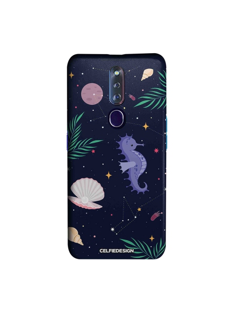 

CelfieDesign Navy Blue & Green Space Beach Printed Sustainable Oppo F11 Pro Back Case
