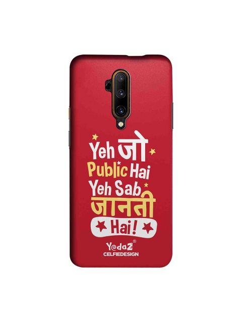 

CelfieDesign Red & White Yeh Jo Public Hai Printed OnePlus 7T Pro Sustainable Back Cover