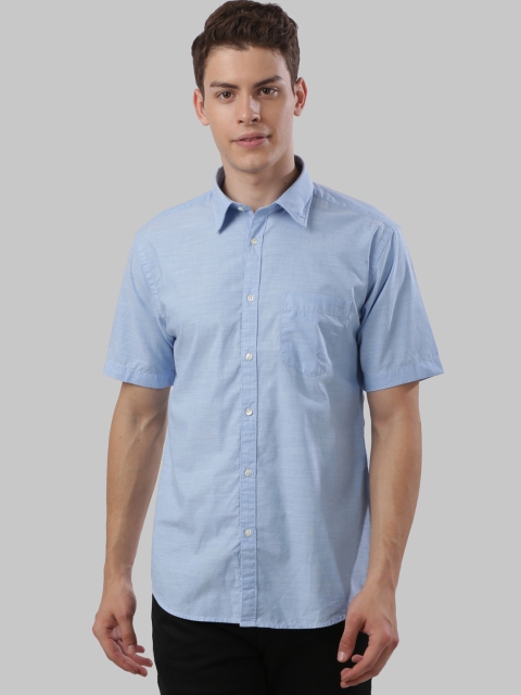 

Next Look Men Blue Regular Fit Solid Casual Shirt