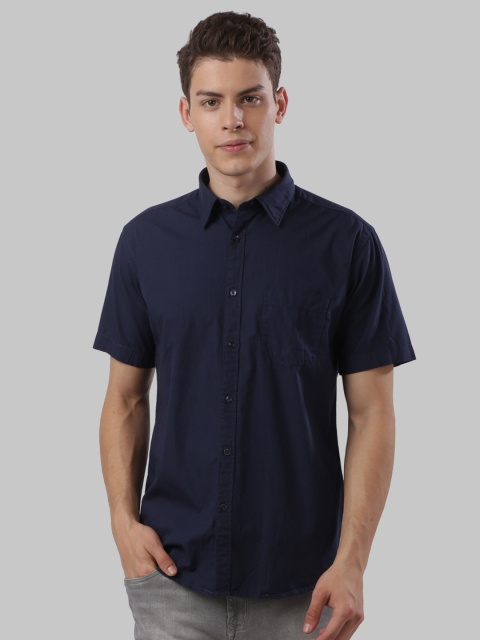 

Next Look Men Blue Regular Fit Solid Casual Shirt