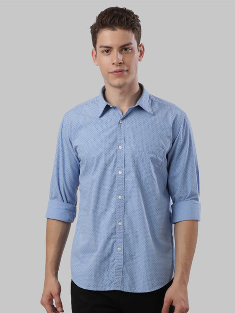 

Next Look Men Blue Regular Fit Printed Casual Shirt