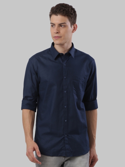 

Next Look Men Blue Regular Fit Solid Casual Shirt