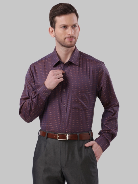 

Next Look Men Purple & Orange Regular Fit Self Design Casual Shirt