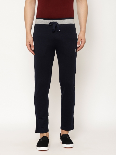 

SAPPER Men Navy Blue & Grey Solid Slim Fit Track Pants