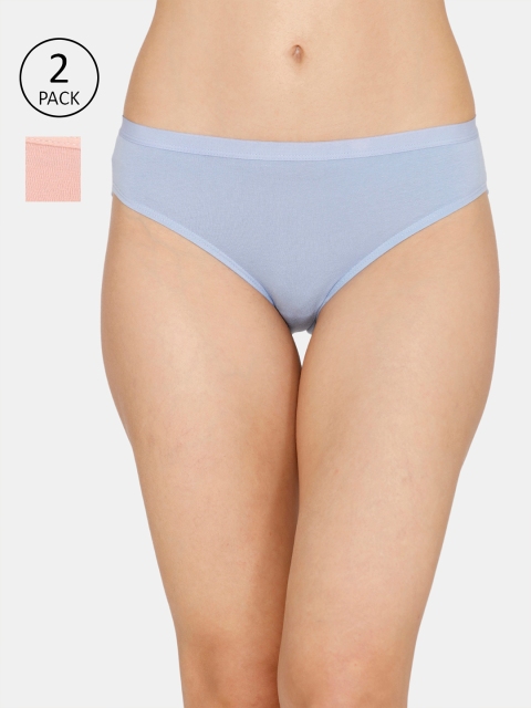 

Zivame (Pack of 2) Bikini Low Rise Anti-Microbial Panty - Mykonos Rose, Multi