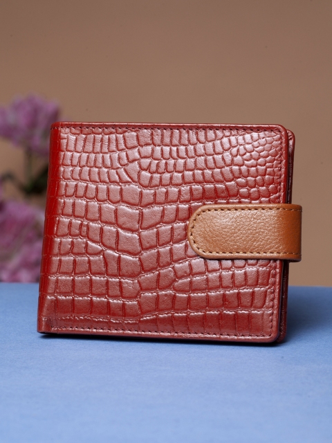 

Teakwood Leathers Unisex Tan Brown Genuine Leather Bi Fold RFID Two Fold Wallet