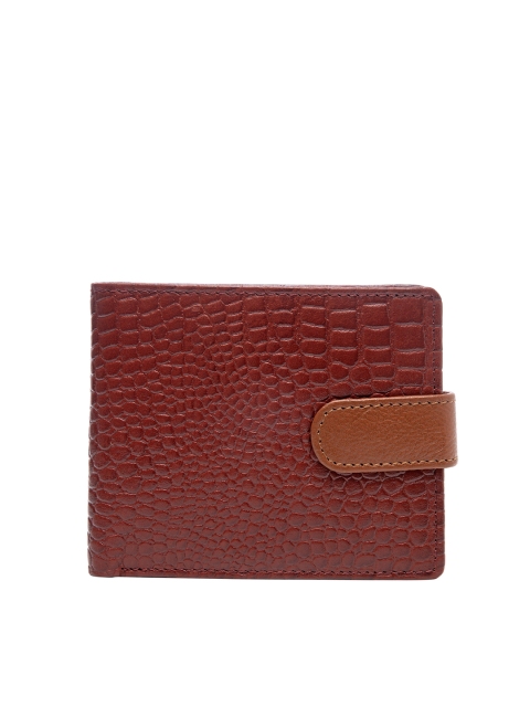 

Teakwood Leathers Unisex Brown Textured Two Fold Wallet