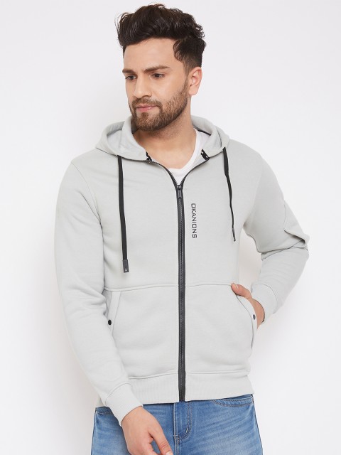 

Okane Men Grey Solid Sweatshirt