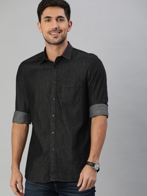 

Allen Solly Men Black Slim Fit Solid Casual Shirt