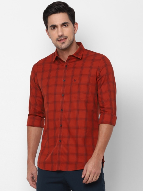 

Allen Solly Men Red Slim Fit Checked Casual Shirt